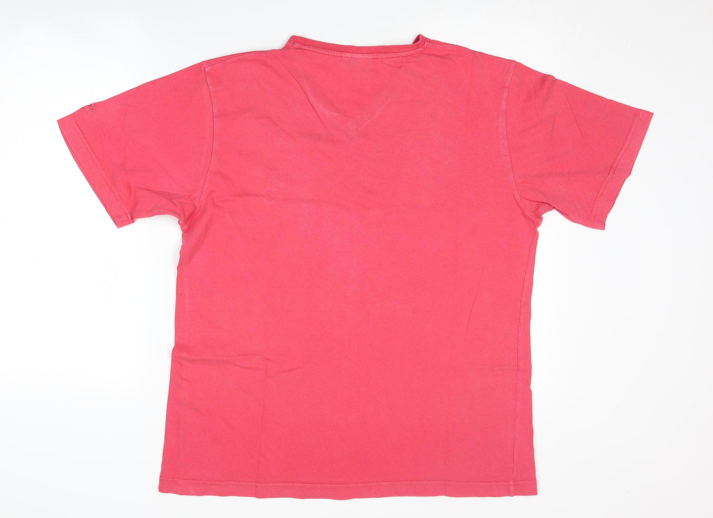 Cotton Traders Red V-Neck Unisex T-Shirt M