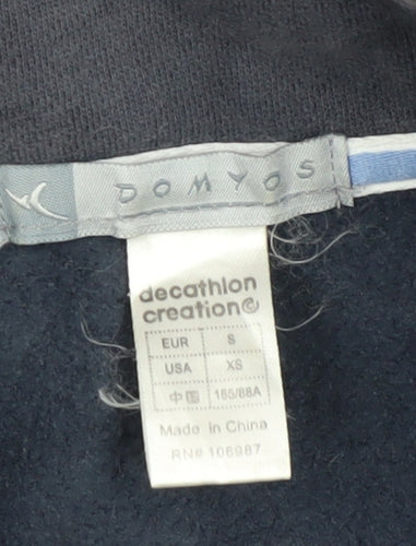Domyos Boys Black Basic Jacket S Full Zip Autumn Winter