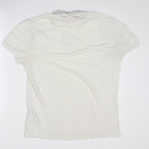 Hugo Boss Men's White Polo Shirt - Medium Slim Fit