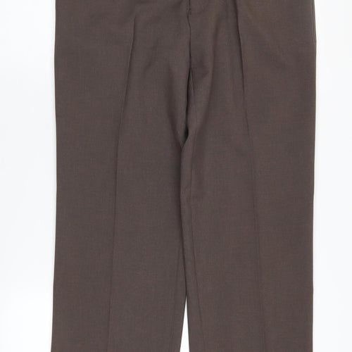 Farah Men's Brown Straight Trousers Size 34