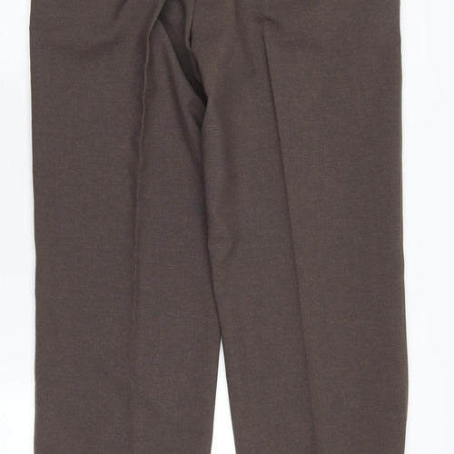 Farah Men's Brown Straight Trousers Size 34
