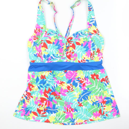 Lands' End Women's Multicoloured Floral Tankini Size 12