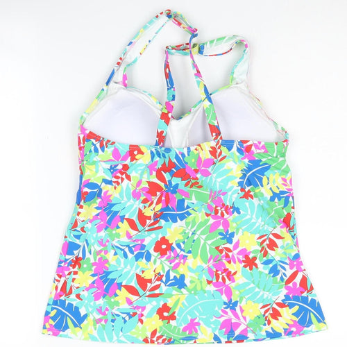 Lands' End Women's Multicoloured Floral Tankini Size 12