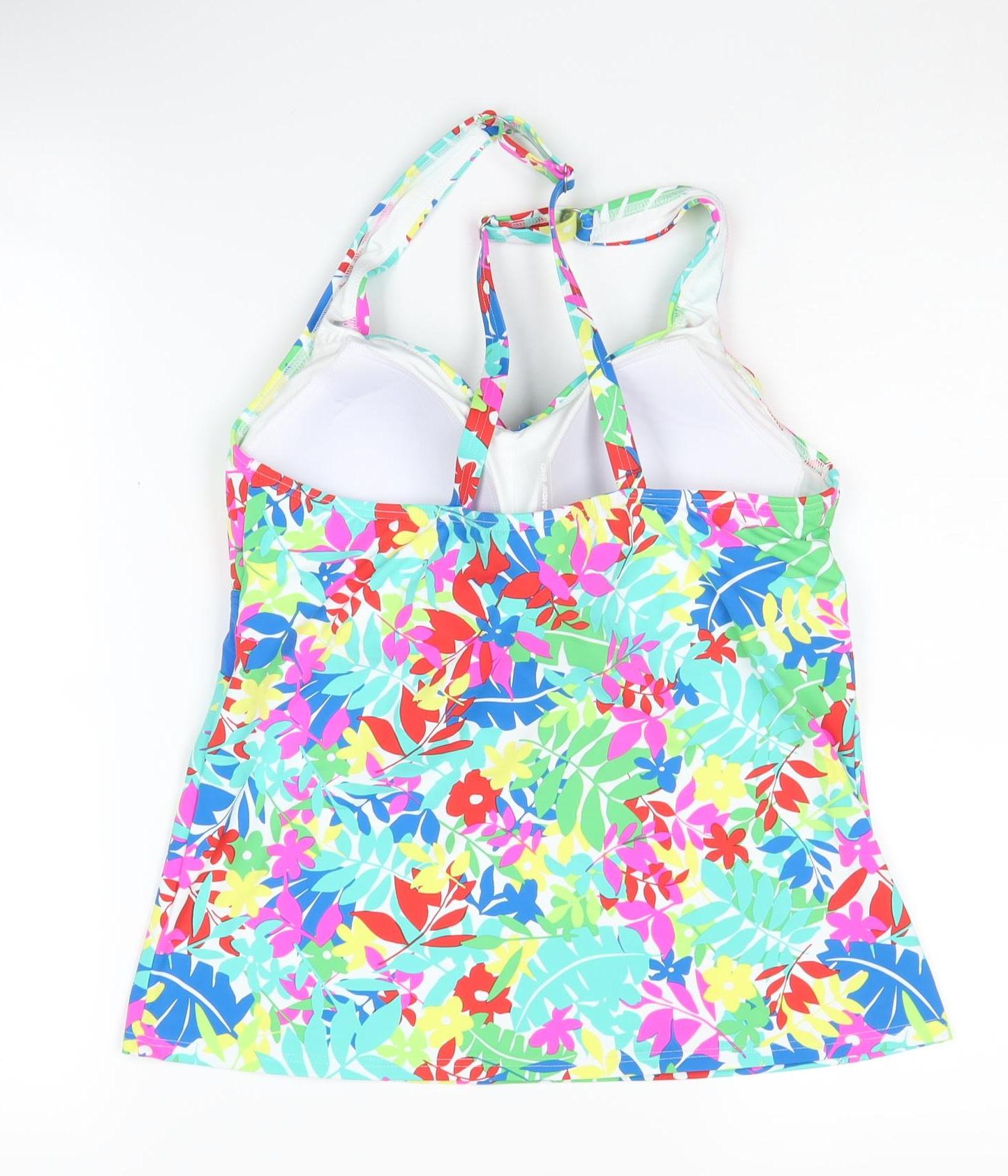 Lands' End Women's Multicoloured Floral Tankini Size 12