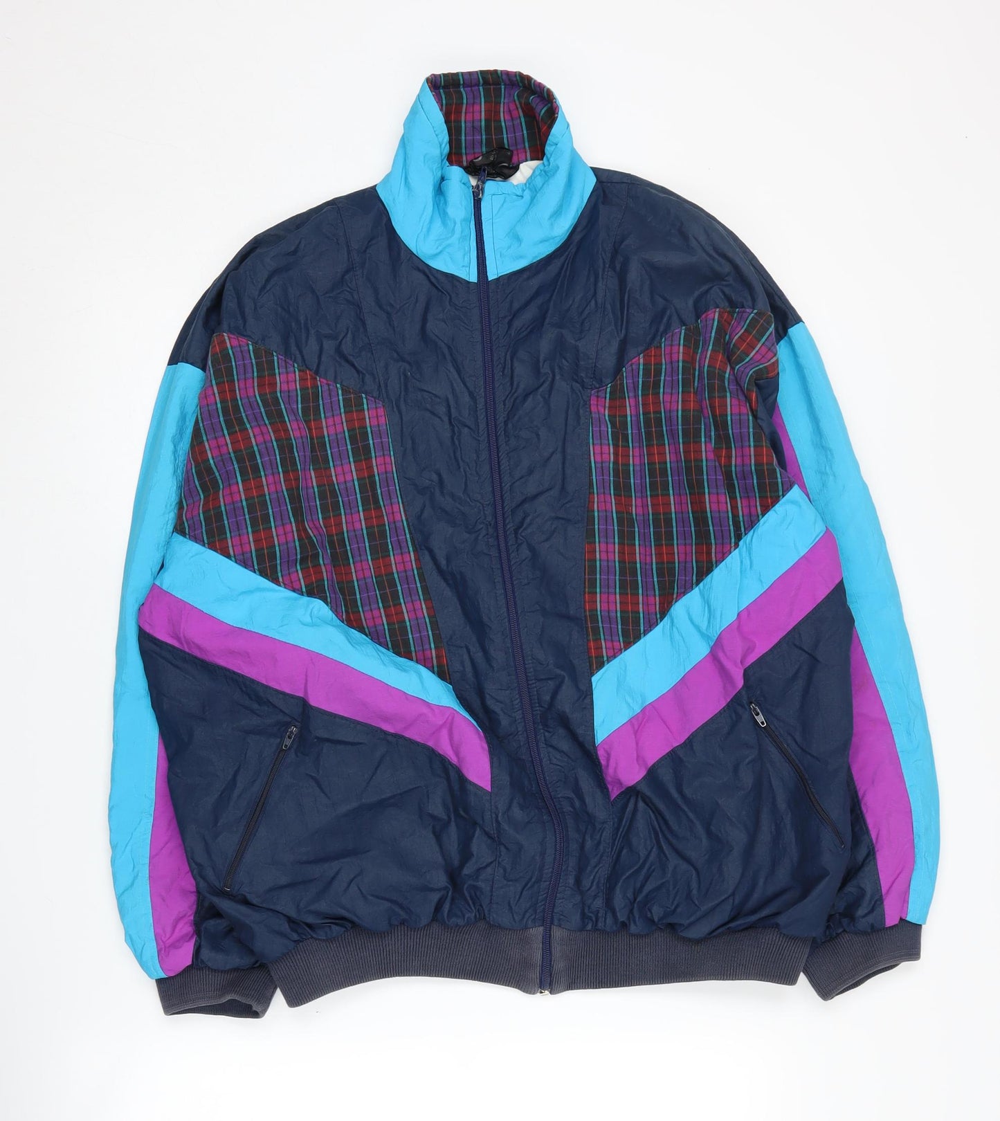 Munk of Scotland Men's Retro Multicolour Windbreaker L
