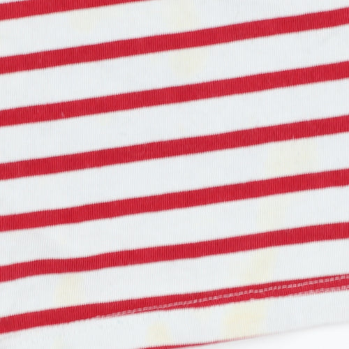 Superdry Women's Red Striped Long Sleeve T-Shirt Size 12