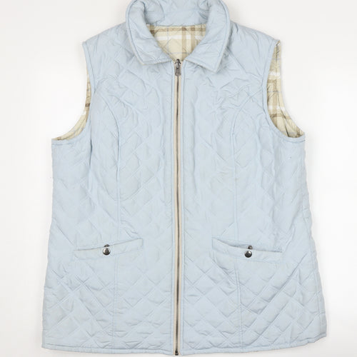 Damart Women's Blue Quilted Waistcoat - L