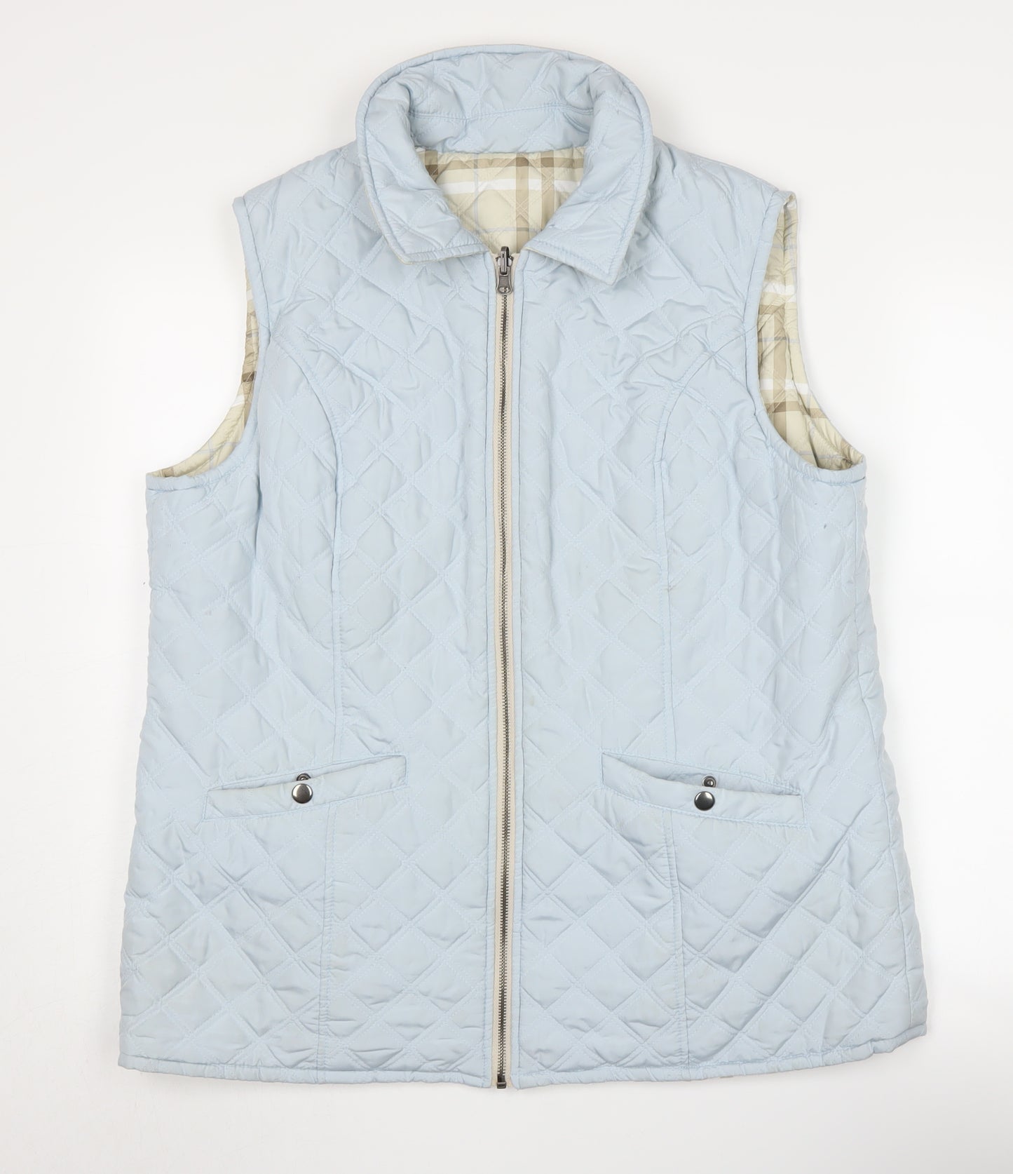 Damart Women's Blue Quilted Waistcoat - L