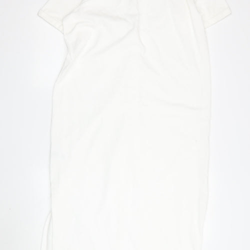 River Island Women’s White Dress Size 12 Cotton Casual