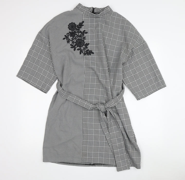 Zara Basic Women's Check Shift Dress M