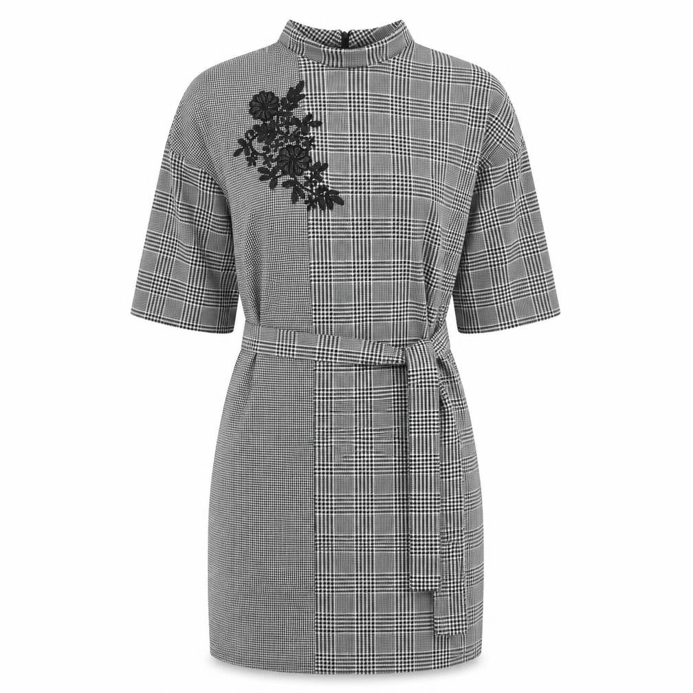 Zara Basic Women's Check Shift Dress M