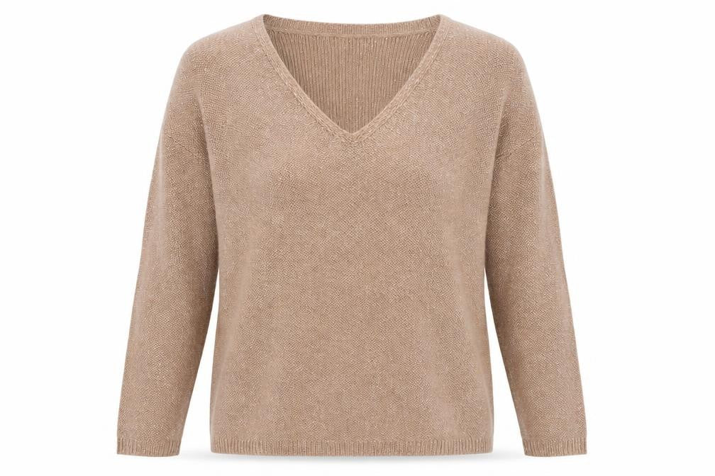Front view of Laura Ashley Women's Beige jumper, size 16