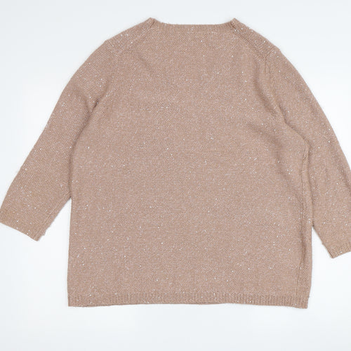 Laura Ashley Women's Beige Pullover Jumper, Size 16