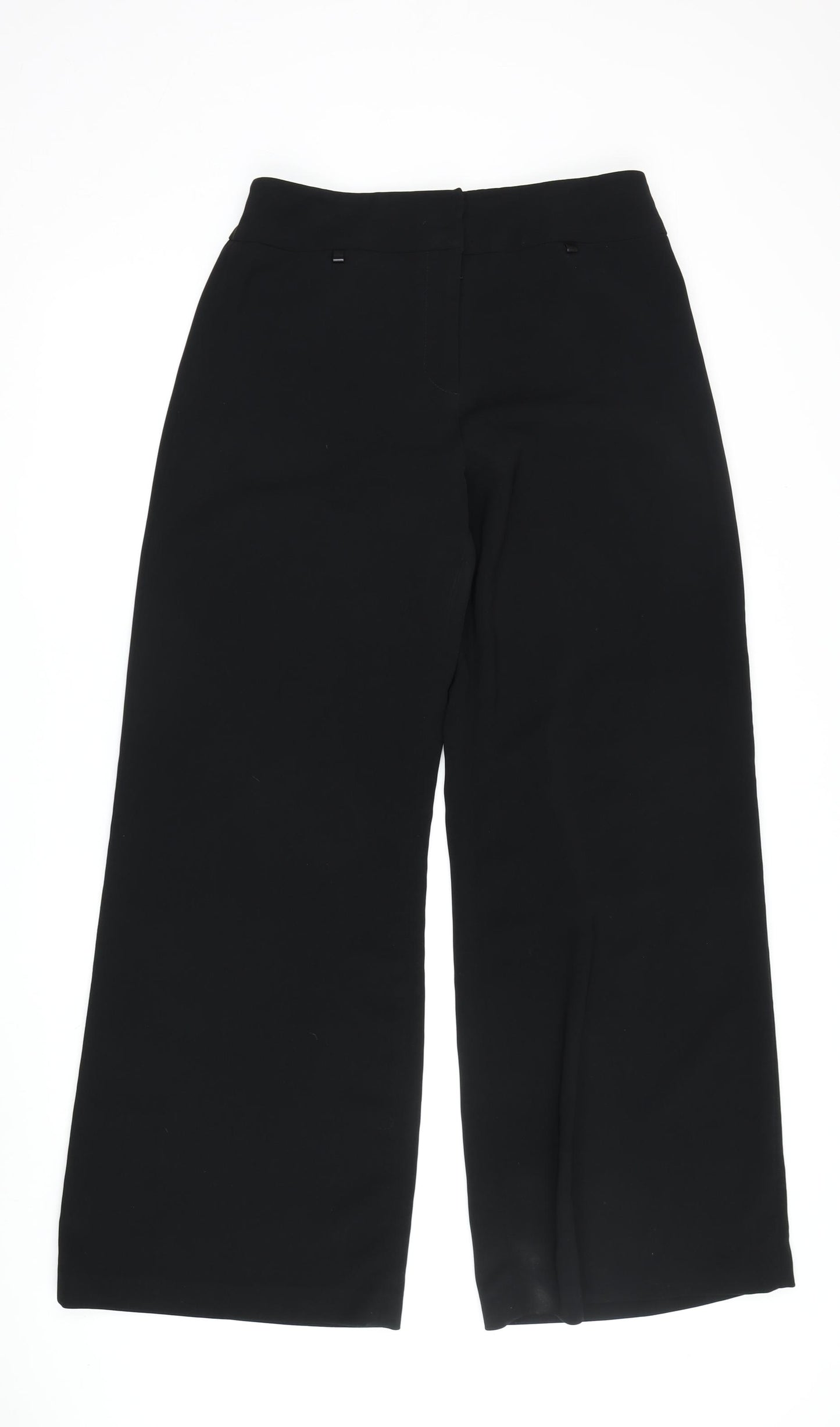 River Island Women's Black Wide-Leg Trousers Size 12