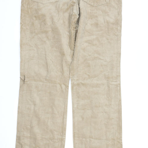 Benetton Men's Beige Corduroy Trousers, Size 46