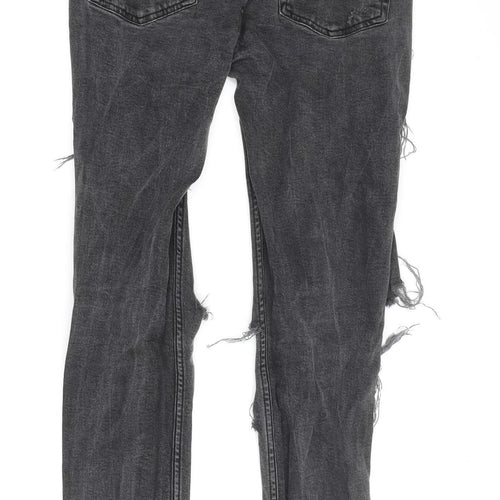 Topman Men's Black Skinny Distressed Jeans Size 32