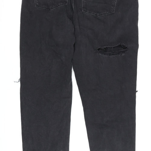 American Eagle Men’s Black Distressed Straight Jeans