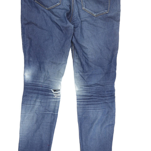 Next Women's Blue Skinny Jeans Size 10R Distressed