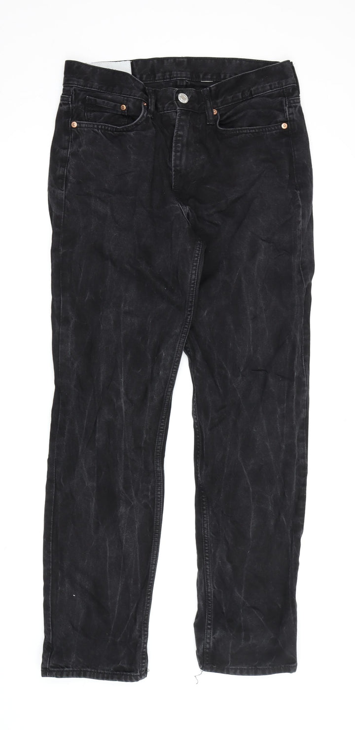 H&M Men's Black Relaxed Straight Jeans Size 32