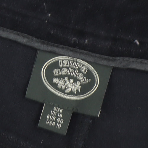 Laura Ashley Women's Black Cotton Trousers Size 14