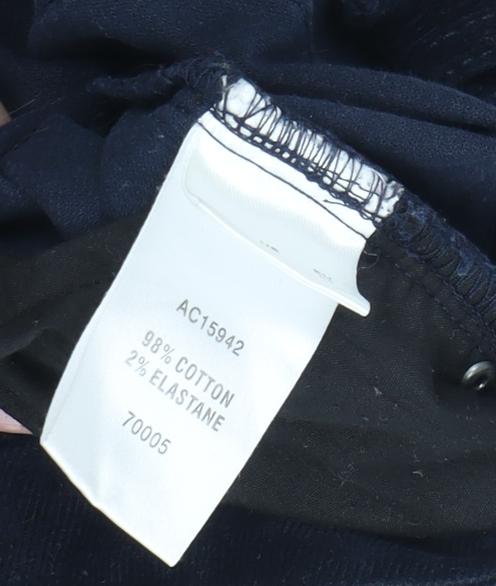 Cotton Traders Women's Black Corduroy Trousers Size 16