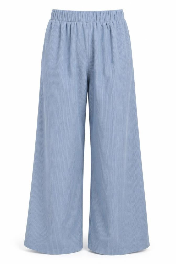 Missguided Women's Blue Wide-Leg Corduroy Trousers Size S