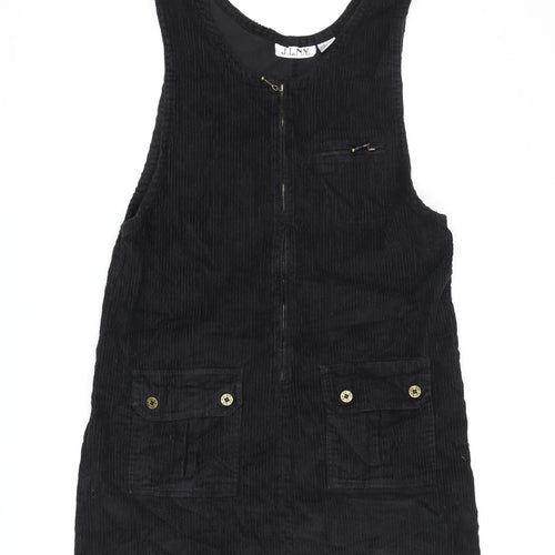J.L.N.Y. Women's Black Corduroy Pinafore Dress M