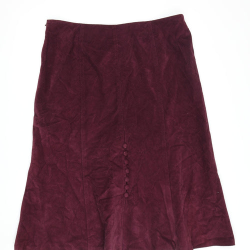Women's Corduroy Pencil Skirt Red Size 18 Long