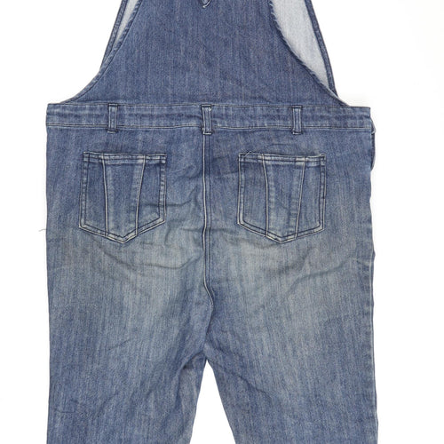JoJo Maman Bébé Women's Blue Denim Dungaree, Size 12