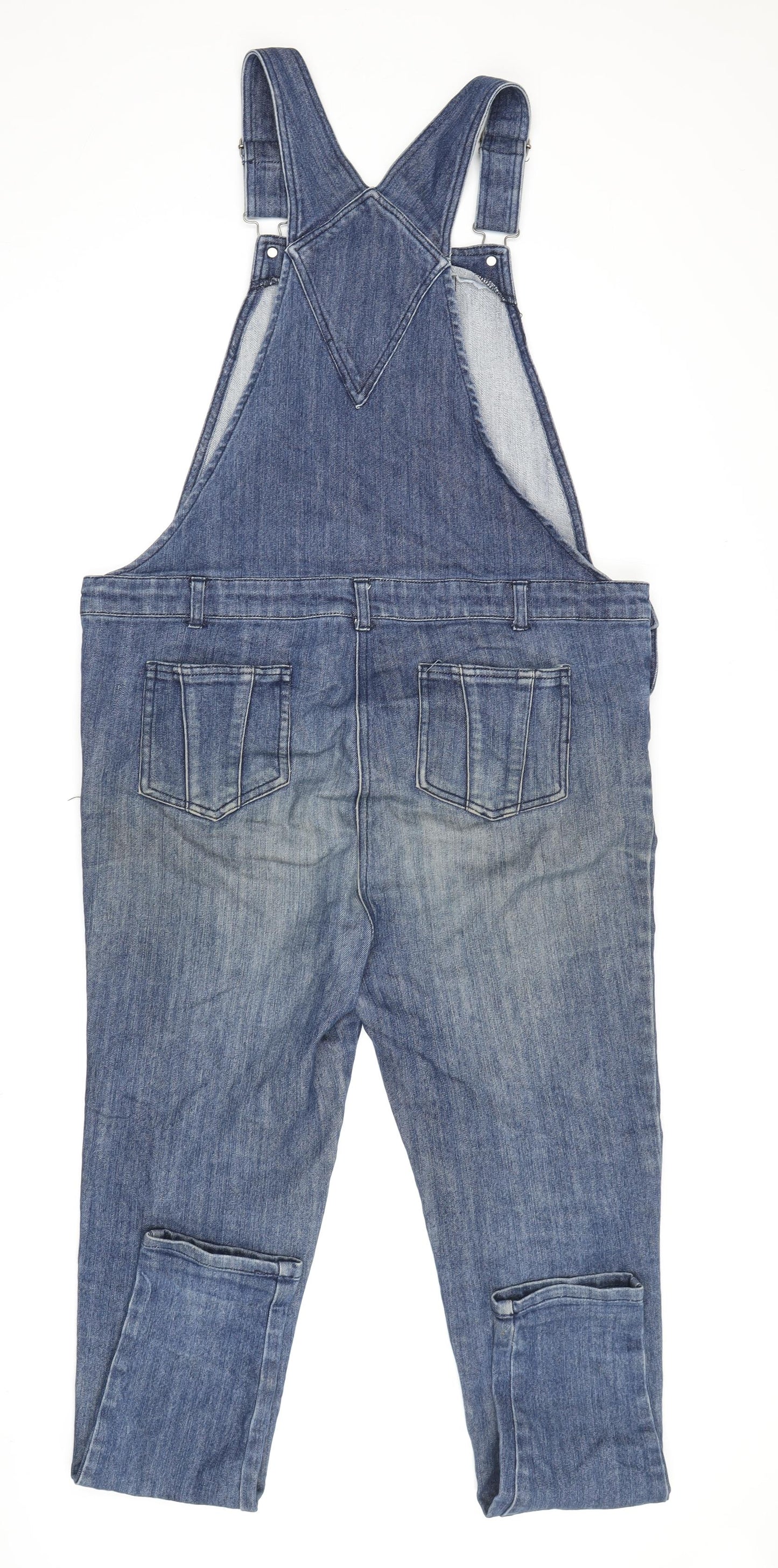 JoJo Maman Bébé Women's Blue Denim Dungaree, Size 12
