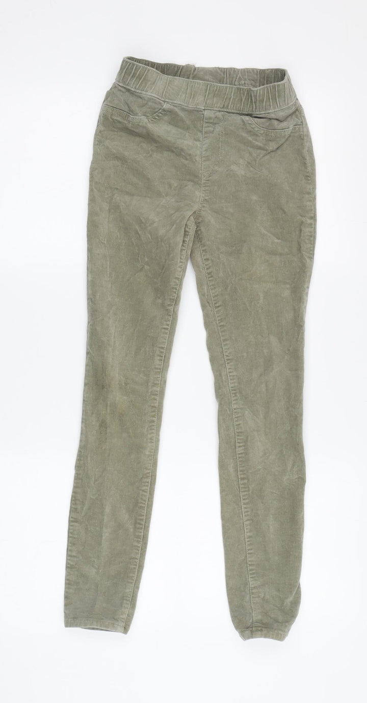 H&M Girls Green Jegging Elastic Waist Trousers Size 10