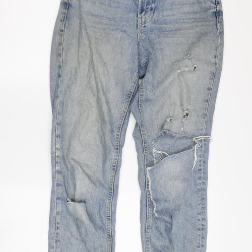 River Island Women's Blue Mom Jeans - Size L