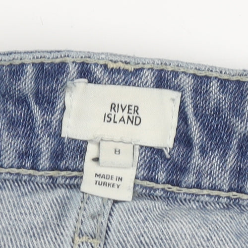 River Island Women's Blue Mom Jeans - Size L