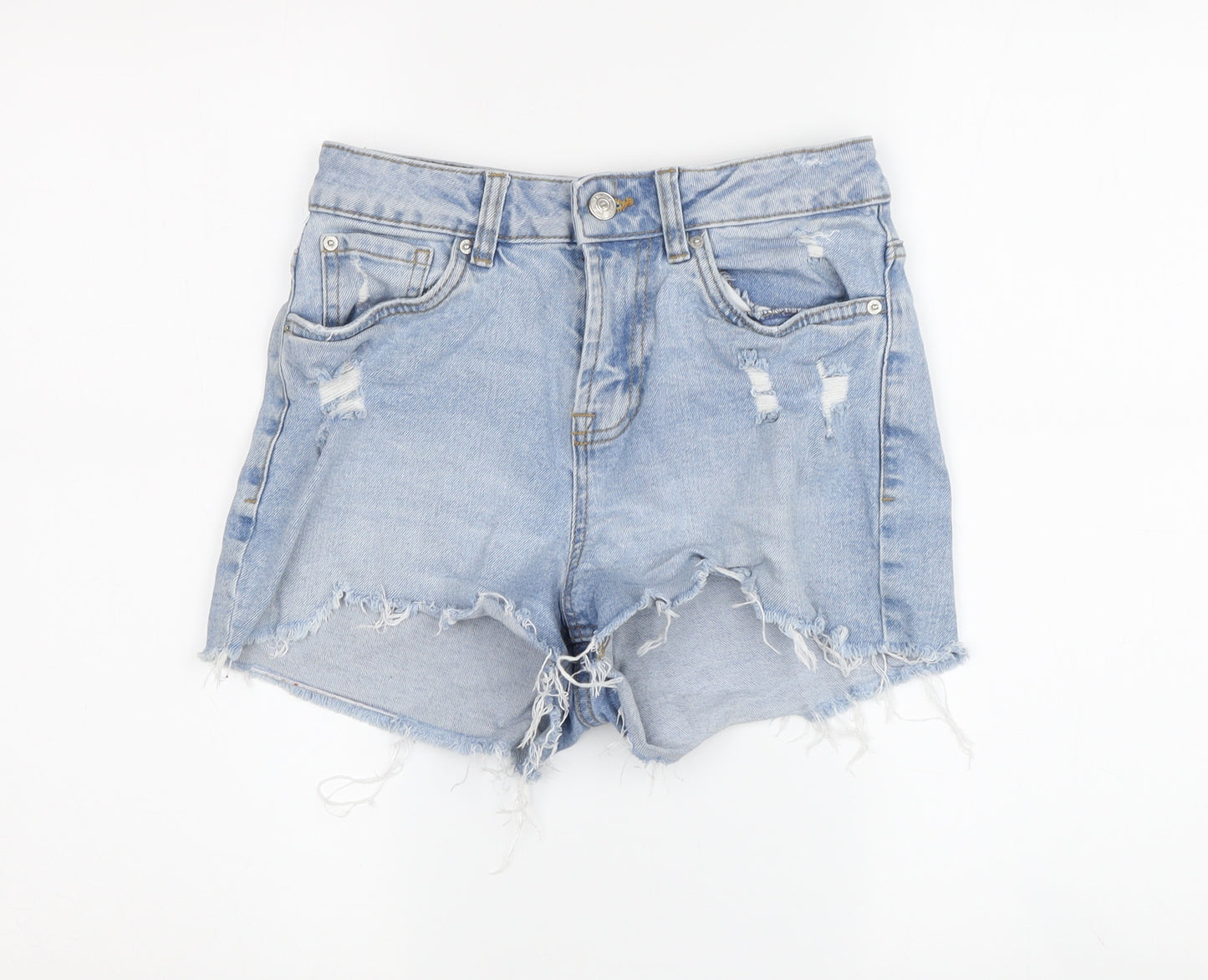 New Look Teens Blue Cut-Off Denim Shorts Size 12