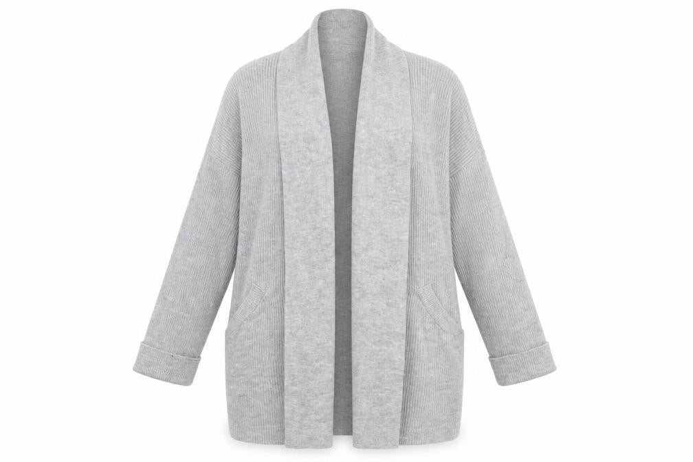 Front view of Jack Wills Women's Grey Cardigan, size 8