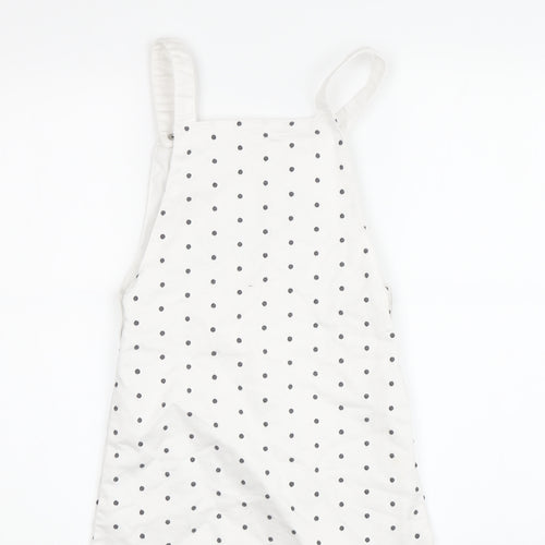 George Girls White Polka Dot Mickey Sequin Dungaree 6-7 Years