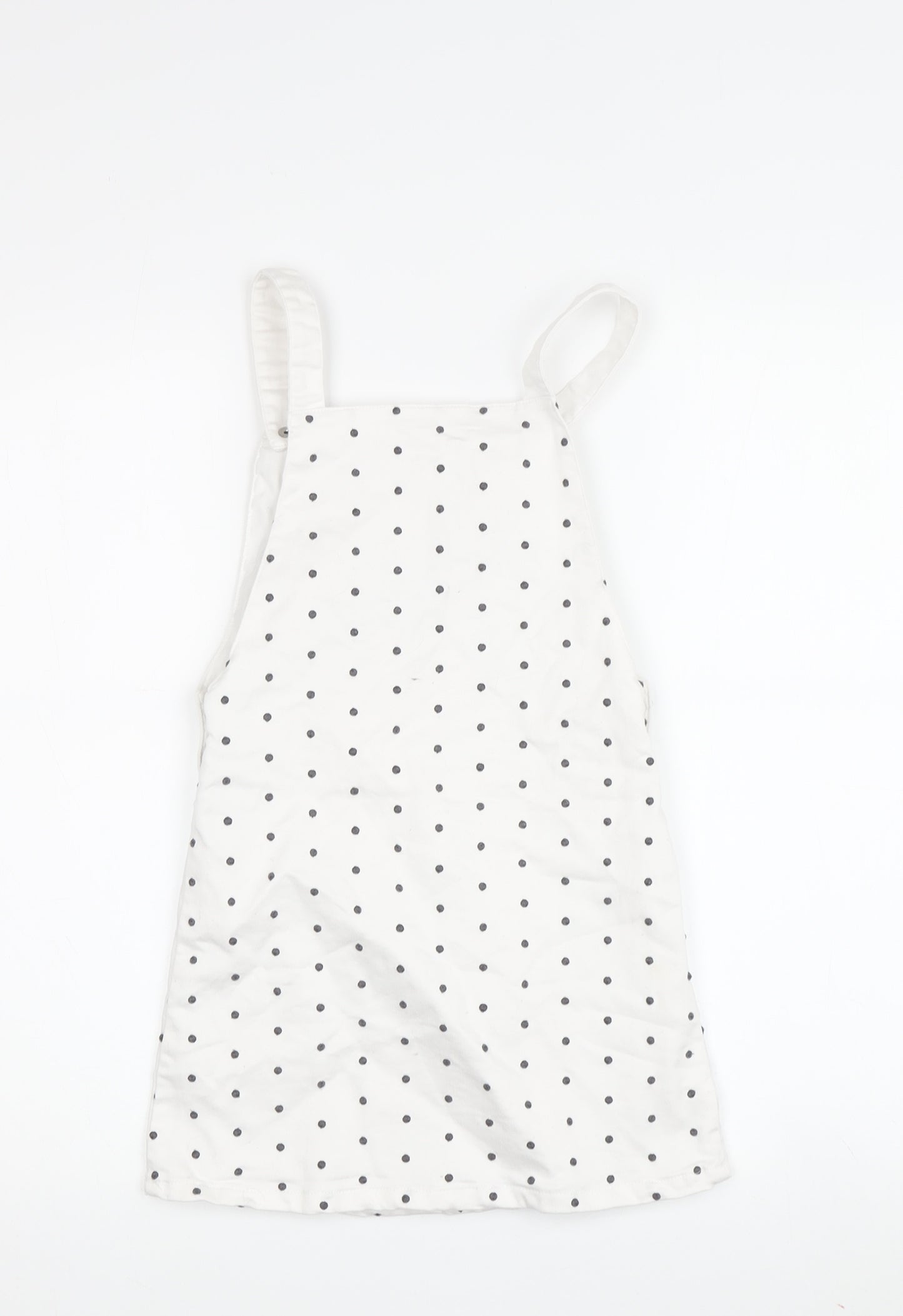 George Girls White Polka Dot Mickey Sequin Dungaree 6-7 Years