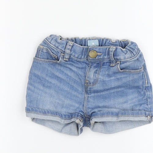 Gap Girls Blue Denim Cut-Off Shorts, Age 3, Adjustable Waist