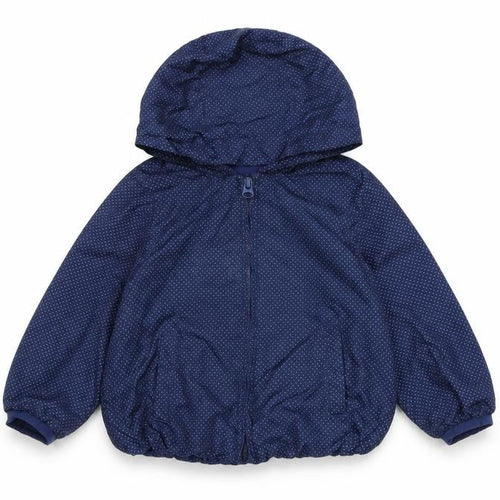 Gap Girls Blue Polka Dot Hooded Rain Coat 3 Years