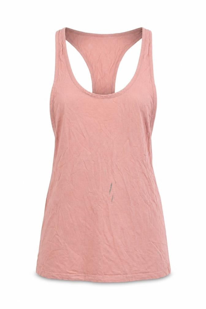 Front view of ASOS Men's Pink Tank Top S Scoop Neck Basic Fit