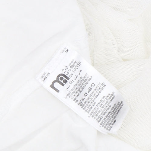 Matalan Girls White Lace A-Line Party Dress 2-3 Years