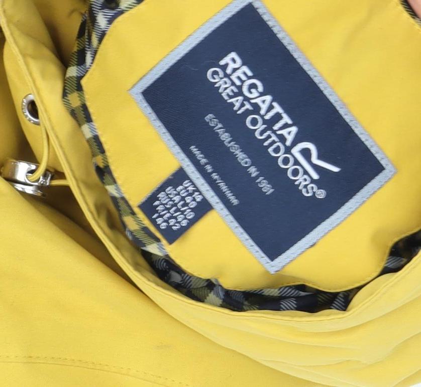 Regatta Women’s Yellow Parka Jacket Size 16 Hooded Outdoor Casual
