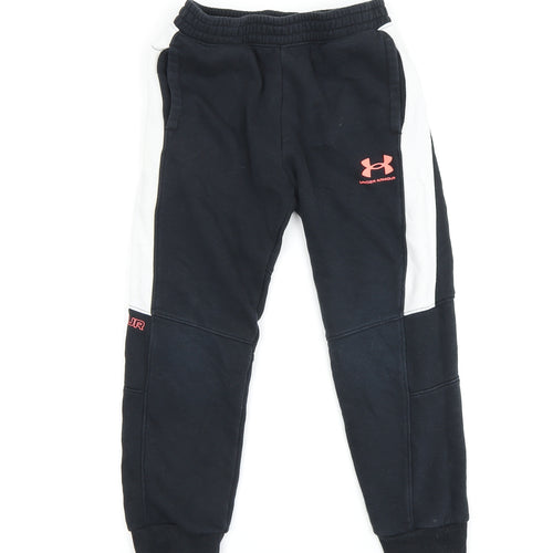 Under Armour Boys Black Jogger Trousers 6-7 Years