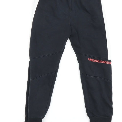 Under Armour Boys Black Jogger Trousers 6-7 Years
