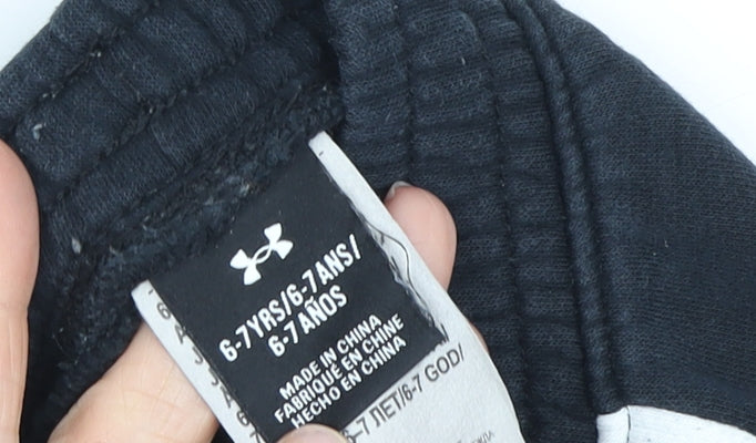 Under Armour Boys Black Jogger Trousers 6-7 Years