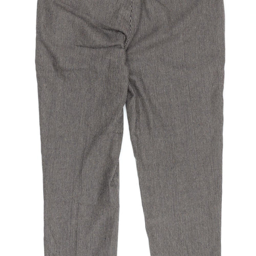 ASOS DESIGN Men's Brown Striped Trousers L