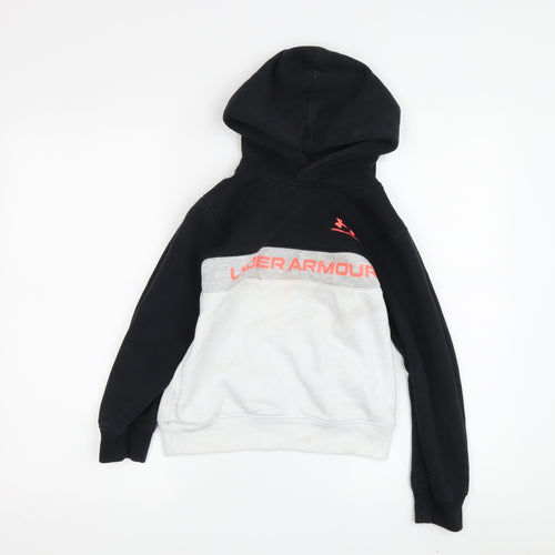 Under Armour Boys Black/Grey Colourblock Hoodie, 6-7 Years