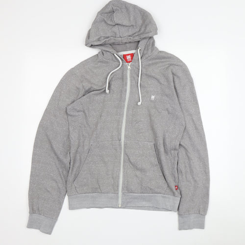 Men's Fenchurch Grey Full Zip Hoodie - S - Warm Fleece, Logo Design
