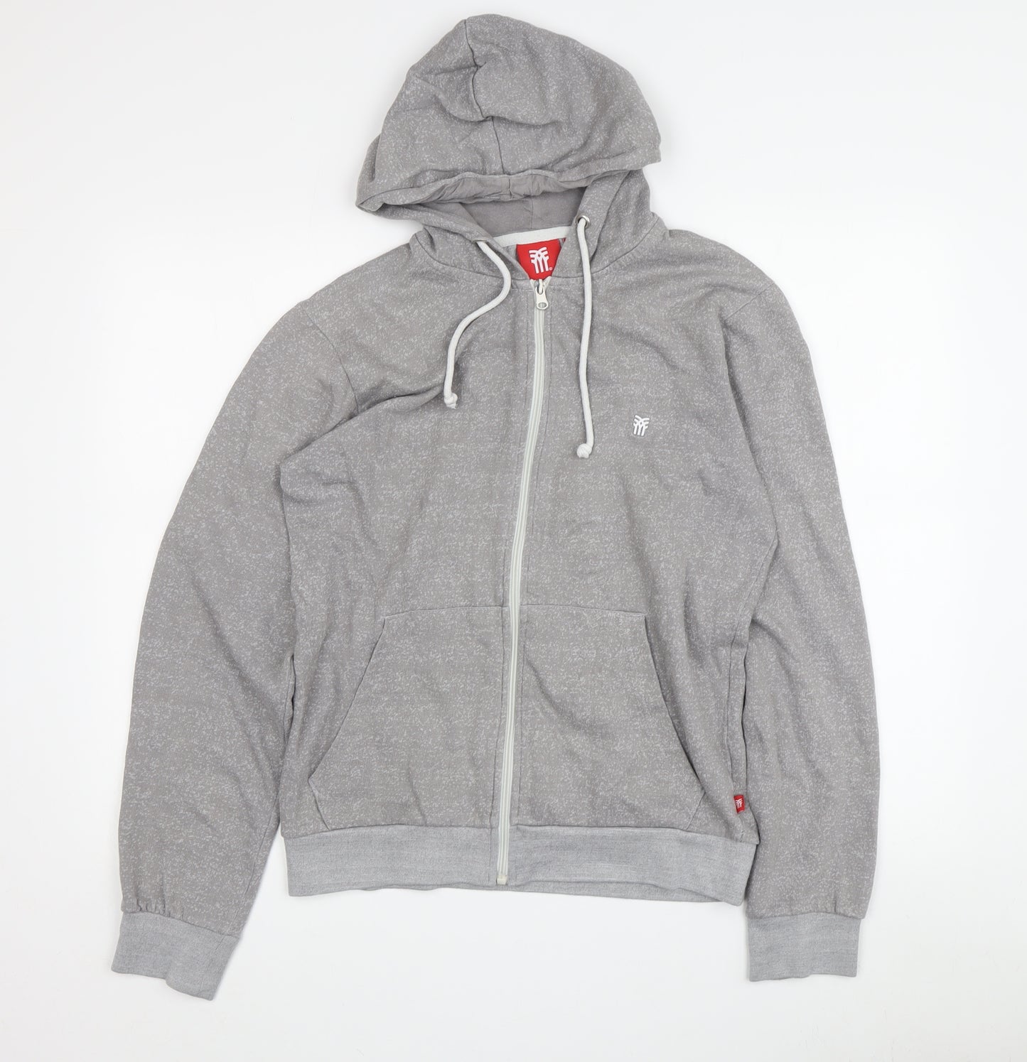 Men's Fenchurch Grey Full Zip Hoodie - S - Warm Fleece, Logo Design