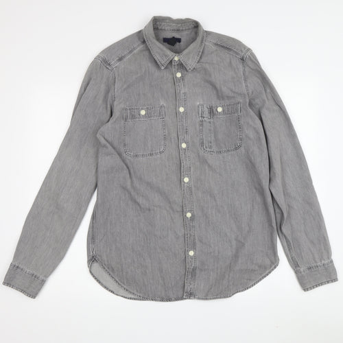 Gap Men's Grey S Button-Up Casual Shirt